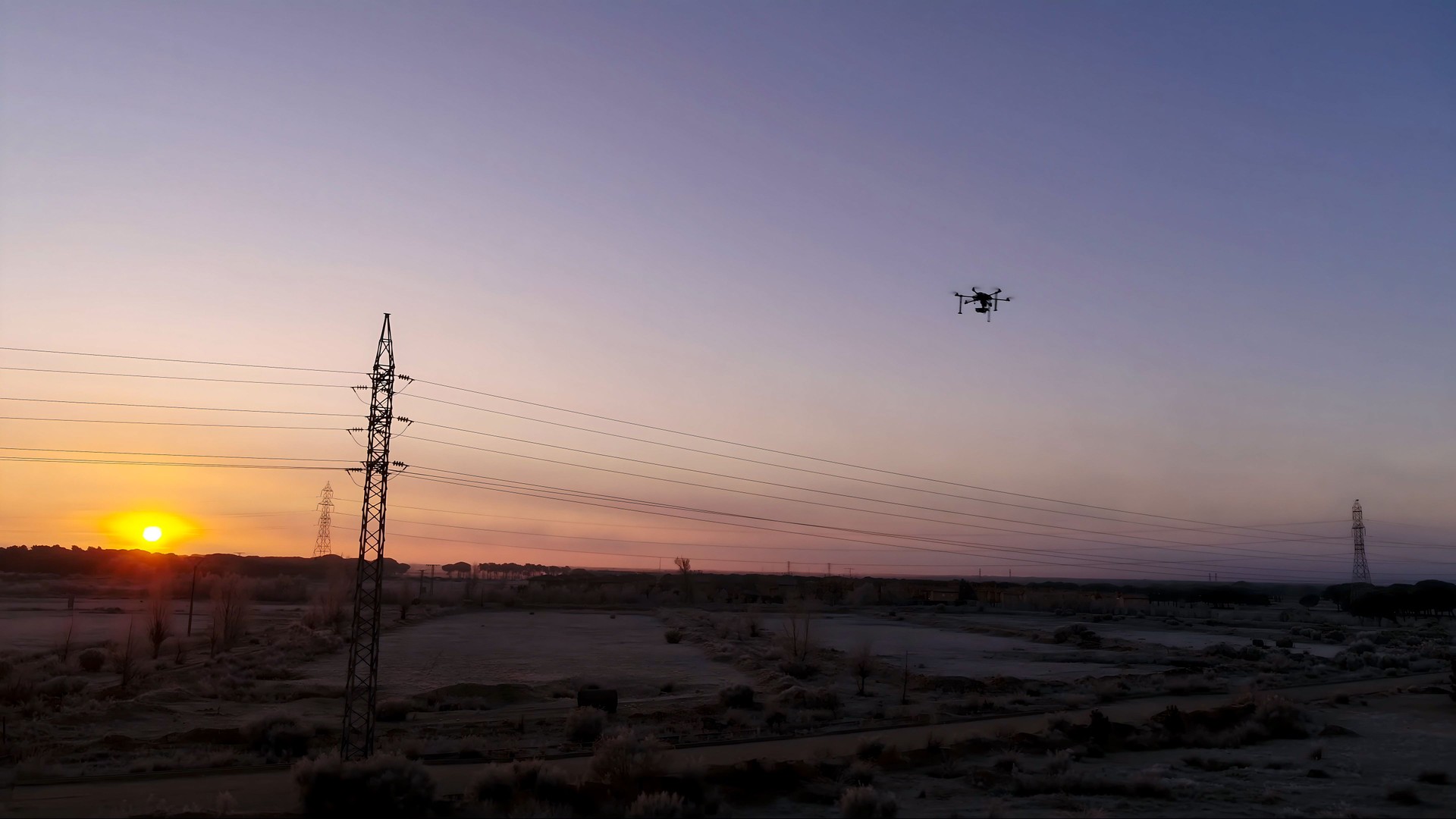 Inspection process of high-voltage towers with drones for maintenance